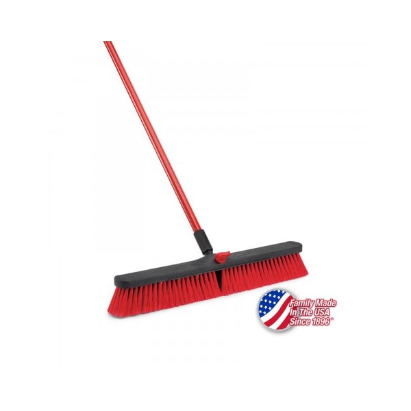Libman Libman Commercial Push Broom with Resin Block 24 MediumDuty
